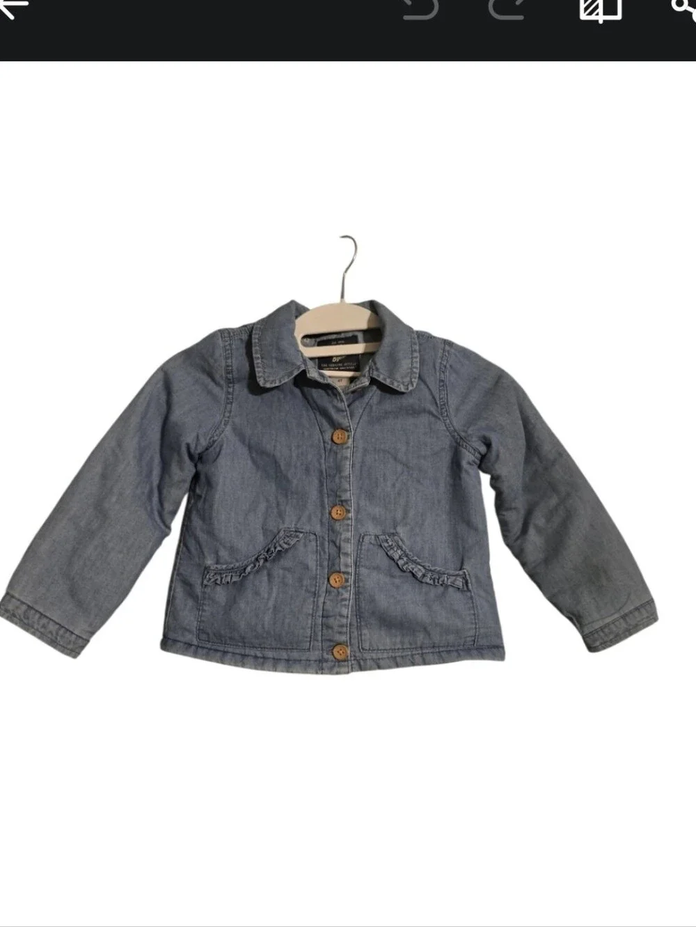 OshKosh B'gosh Lightweight Toddler Girls Denim Jacket Size 4T In EUC